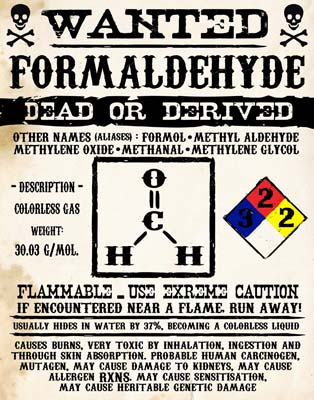 formaldehyde wanted