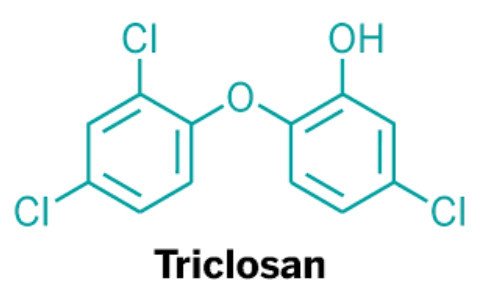 Triclosan is an antibacterial and antifungal agent found in some consumer products, including toothpaste, soaps, detergents, toys, and surgical cleaning treatments