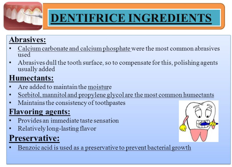 dentifiric ingredients